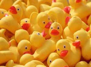 paper duck kleurplaat eten